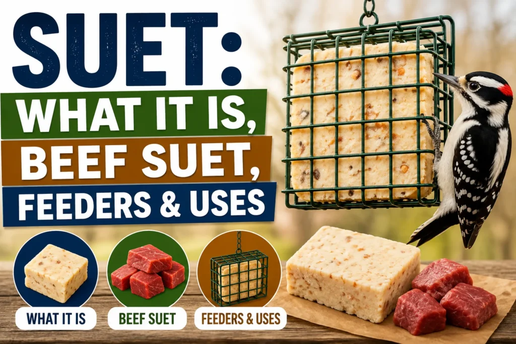 Suet: What It Is, Beef Suet, Feeders & Uses