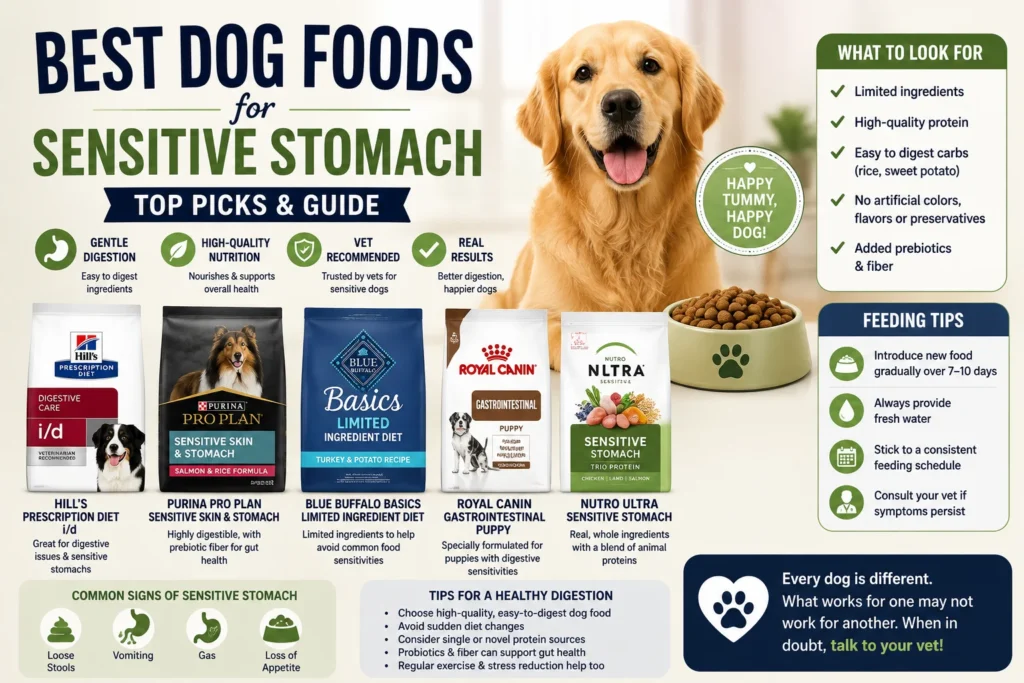 Best Dog Foods for Sensitive Stomach: Top Picks & Guide