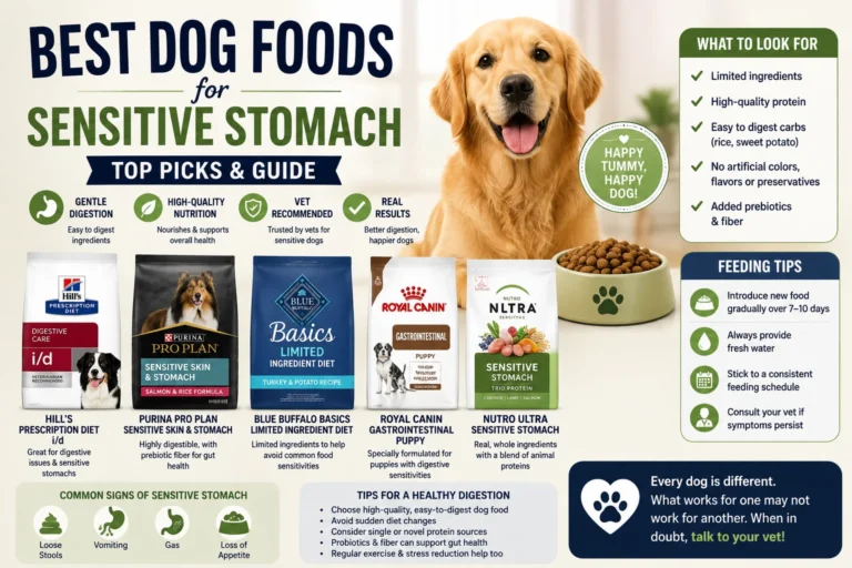Best Dog Foods for Sensitive Stomach: Top Picks & Guide