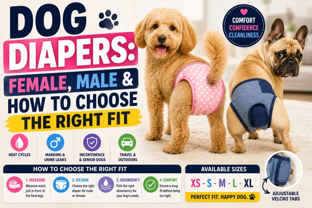 Dog Diapers: Female, Male & How to Choose the Right Fit