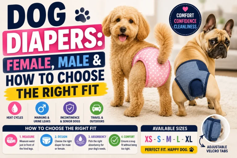 Dog Diapers: Female, Male & How to Choose the Right Fit Dog Diapers: Female, Male & How to Choose the Right Fit
