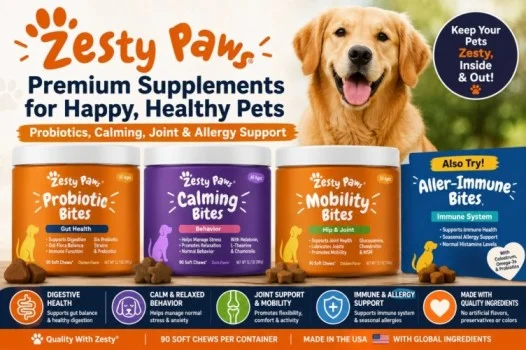 Zesty Paws: Probiotics, Calming Bites, Joint & Allergy Supplements