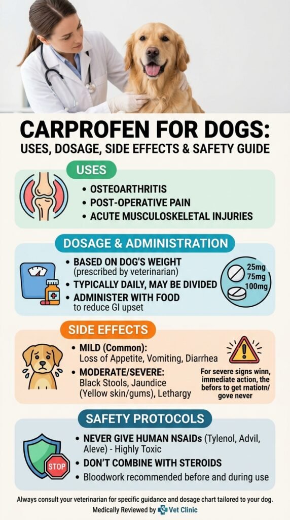 Carprofen for Dogs: Uses, Dosage, Side Effects & Safety Guide